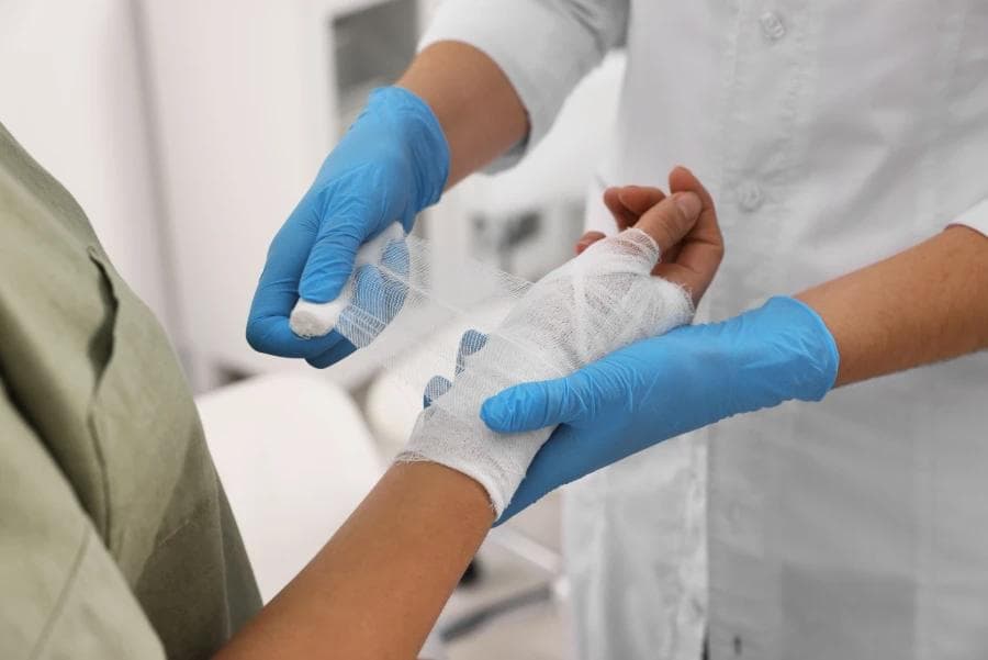 Sterile nitrile gloves